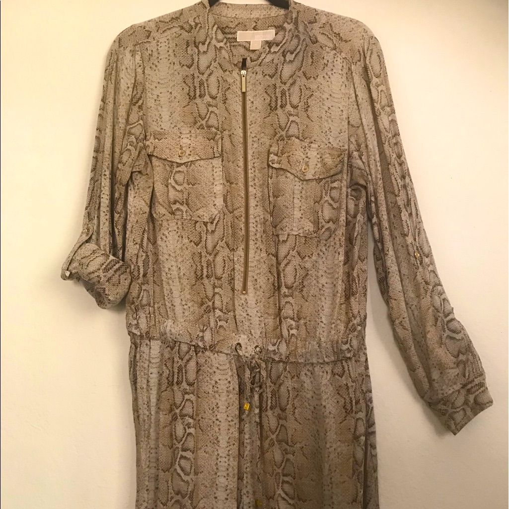 Michael Kors Python-Print Romper Size 10